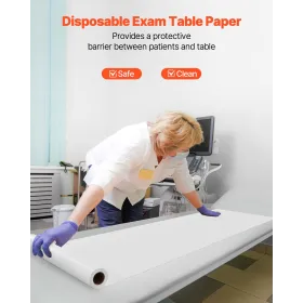 Medical Exam Table Paper 21" x 225ft Disposable Smooth Barrier Cover Rolls