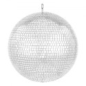 Mirror Disco Ball 16 In Silver Party Large Disco Ball with Hanging Ring