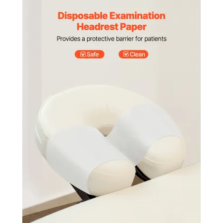 Headrest Paper Rolls, 25-Pack 8.5" x 125 ft Medical Exam Paper with Crepe Surface, Disposable Headrest Paper for Barrier Protect