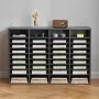 Literature Organizer, 36 Compartments Office Mailbox with Adjustable Shelves, Wooden Mailbox Sorter Medium Density Fiberboard Of
