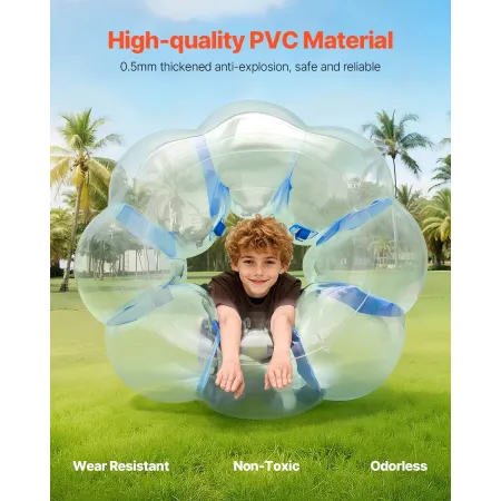 Inflatable Bumper Balls 1-Pack, 4FT/1.2M Body Sumo Zorb Ball, Durable Thick PVC Human Hamster Bubble Knocker for Outdoor Sports 