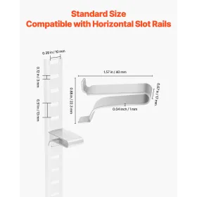 Shelf Clips 40 Pack Adjustable Steel Pilaster Shelf Clips for Shelves