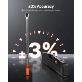 Click Torque Wrench 3/4Inch Drive 100-600 lbf-ft/136-814N.m Dual-direction