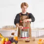 0.44 Gal/1.65L Fruit Wine Press, 2 Stainless Steel Barrels, Manual Juice Maker, Cider Apple Grape Tincture Honey Olive Oil Makin