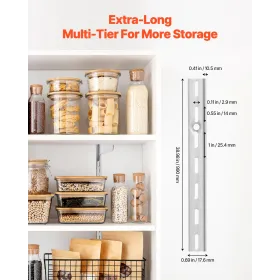 Shelf Track 39-inch 10 Pack Adjustable Steel Wall Mounted Shelf Pilaster