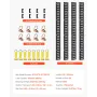 E Track Tie-Down Rail Kit, 30PCS 152.4 cm E-Tracks Set Includes 4 Steel Rails & 2 Single Slot & 8 O Rings & 8 Tie-Offs w/ D-Ring