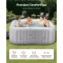 Oppustelig boblebad 4 til 6 personer 1850 x 660 mm firkantet