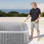 Oppustelig boblebad 4 til 6 personer 1850 x 660 mm firkantet