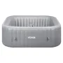 Inflatable Hot Tub, 4 to 6 Person Capacity, 1850 x 660mm Square Portable Outdoor Spa, with 130 Soothing Jets, Filter, Cover and 
