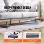 Carpet Sweeper Manual, Floor Sweeper with 300 ml Dustbin Capacity Easy to Empty, 17 cm inch Cleaning Width for Home Office Carpe