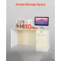 Reception Desk, 55.12 x 23.62 x 43.31 in Rectangular Front Counter Table, Office Reception Counter with Lockable Drawer and Stor