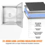 28 "X16" X17 "Drop in is Chest Ice Cooler Ice Bin Rustfrit stål