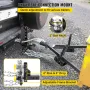 Weight Distribution Hitch, 1000 lb Tongue Capacity Load Leveling Hitch with Sway Control, 2" Ball & 4" Drop/Rise & 4 Chains & Un
