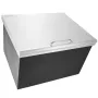 Drop in Ice Chest, 28"L x 16"W x 17"H Stainless Steel Ice Cooler, Commercial Ice Bin with Hinged Cover, 40 qt Outdoor Kitchen Ic