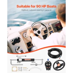 90HP Hydraulic Outboard Steering Kit Marine Boat Hydraulic Steering System