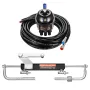 90HP Hydraulic Outboard Steering Kit, Marine Boat Hydraulic Steering System with 13.5-inch Steering Wheel, Helm Pump, Hydraulic 