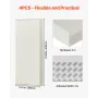 4 PCS Acoustic Panels, 2 inch Thick 23.6 x 11.8 inch Fiberglass Sound Absorbing Panels, Self-adhesive Soundproof Wall Boards, fo
