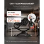 Motorcycle Lift Table, 1500lbs Weight Capacity, Pneumatic Motorcycle Jack, 8.6-31 in Height Range, Heavy Duty Bike Repair Stand 