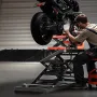 Motorcycle Lift Table, 1500lbs Weight Capacity, Pneumatic Motorcycle Jack, 8.6-31 in Height Range, Heavy Duty Bike Repair Stand 