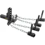 Weight Distribution Hitch, 1000 lb Tongue Capacity Load Leveling Hitch with Sway Control, 2" Ball & 4" Drop/Rise & 4 Chains & Un