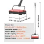 Carpet Sweeper Manual, Floor Sweeper with 300 ml Dustbin Capacity Easy to Empty, 17 cm Cleaning Width for Home Office Carpets Pe