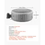 Inflatable Hot Tub, 4 to 6 Person Capacity, 2080 x 660mm Round Portable Outdoor Spa, with 130 Soothing Jets, Filter, Cover and M