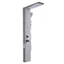 Shower Panel Tower System with Rainfall Waterfall Shower Head, LED, 53 in Brushed Stainless Steel Shower Column, 5-Function Fauc