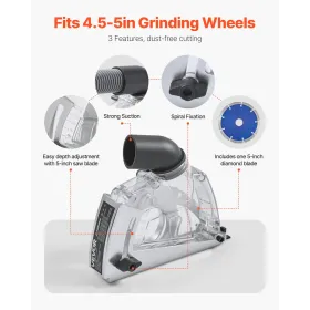 Cutting Dust Shroud for Angle Grinders 4-5 in with 5 in Grinding Wheel