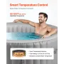 Oppustelig boblebad 2 til 4 personer 1800 x 660 mm rund bærbar