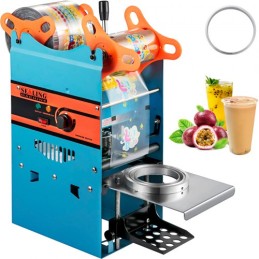Manual Tea Cup Sealer Machine, 300-500 Cup/h Manual Boba Tea Sealer Machine, Blue Boba Tea Sealing Machine, 90/95mm Cup