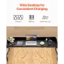 Overbed Table Mobile Bed Side Desk 4 Wheels (2 med bremser) &