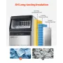 Commercial Ice Maker Machine, 110lbs/24H Ice Maker Machine with 33lbs Storage Capacity, 50 Ice Cubes in 15 Minutes, LED Digital 