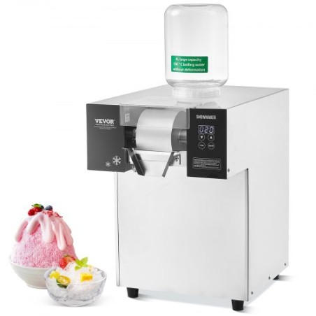 Commercial Snowflake Ice Machine 385LBS/24H Stainless Steel for Ice Cream