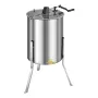 Honey Extractor, 4/8 Frame Manual Honey Spinner with Transparent Lid, Stainless Steel Honeycomb Drum Spinner with Height Adjusta