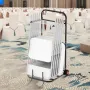 Folding Chair Rack, 100 LBS Capacity, Heavy-duty Chair Cart for Hanging 10 Chairs, Multi-Function Metal Chair Storage Dolly with