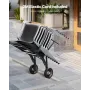 Folding Chair Rack, 150 LBS Capacity, Heavy-duty Chair Cart for Stacking 10 Chairs, Multi-Function Metal Chair Storage Dolly wit