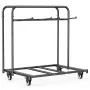Folding Chair Rack, 400 LBS Capacity, Heavy-duty Chair Cart for 5 Tables+14 Chairs, Chair Storage Dolly Chair Holder w/ Swivel C