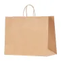 Kraft Paper Bags with Handles, 50Pcs 16 x 6 x 12 in, Large Paper Grocery Bags, Reusable & Recycled Brown Take-Out Sacks, Plain P
