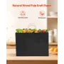 Kraft Paper Bags with Handles, 100Pcs 16 x 6 x 12 in, Large Paper Grocery Bags, Reusable & 100% Recycled Take-Out Sacks, Plain P