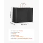 Kraft Paper Bags with Handles, 100Pcs 16 x 6 x 12 in, Large Paper Grocery Bags, Reusable & 100% Recycled Take-Out Sacks, Plain P