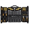 221-Piece Mechanics Tool Set 1/4" and 3/8" Drive Sockets SAE and Metric