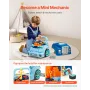Motor Toy Kids Mechanic Car Repair Set med aftagelige dele blå