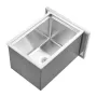 Drop in Ice Chest, 20"L x 14"W x 12"H (508 x 355 x 306 mm) Stainless Steel Drop in Cooler, 30L Commercial Ice Bin with Pot Lid f