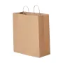 Kraft Paper Bags with Handles, 100Pcs 18 x 7 x 19 in, Large Paper Grocery Bags, Reusable & 100% Recycled Take-Out Sacks, Plain P