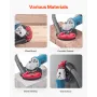Grinding Dust Shroud for Angle Grinder, Universal 4-5 in, Surface Grinder Dust Shroud with 6 Clamping Washers, Connect to Vacuum