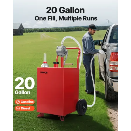 20 gallon brændstof Caddy benzin & diesel brændstoftank med