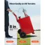 20 Gallon Fuel Caddy, Gasoline & Diesel Fuel Tank with Manual Transfer Pump, Portable Fuel Storage Tank with 2 Wheels & 10 ft Ho