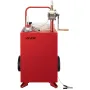 20 Gallon Fuel Caddy, Gasoline & Diesel Fuel Tank with Manual Transfer Pump, Portable Fuel Storage Tank with 2 Wheels & 10 ft Ho