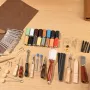 Læderarbejdsværktøj Kit 92 stkgravering af