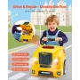 Motor Toy Kids Mechanic Car Repair Set med aftagelige dele gul